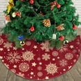thumbnail image 4 of Red And Gold Christmas Tree Skirt 36" For Xmas Halloween New Year Ornaments Decoration Holiday Party Home Tree Mat Decor, 4 of 5