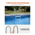 thumbnail image 2 of VEVOR Stainless Steel Pool Ladder 4-Step 2 Handrail Loads 265 lb for 54 In Decked Pool, 2 of 9