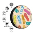 thumbnail image 5 of Spare Tire Cover, Colorful Summer Flip Flops Wheel Cover Tire Covers for Trailers Car Truck Camper Universal Tire Covering Fits Diameter 17 inch, 5 of 7