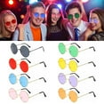 thumbnail image 6 of Fashion Women Men Party Hippie Metal Sunglasses Eyewear Circle Glasses Round Sunglasses RED, 6 of 8