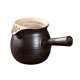 thumbnail image 1 of Tetera de cerámica con mango lateral, tradicional china, rústica, duradera para hervir agua caliente, tetera de arcilla para restaurante al aire libre, 1 of 9