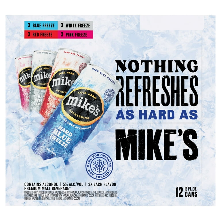 Mike's Hard Freeze Freeze Variety Pack, 12 Pack, 12 fl oz Cans, 5