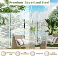 thumbnail image 6 of MAYEERTY 72×47" Outdoor White Metal Privacy Panel Screen for Backyard & Garden, Shadow Play Pattern, 6 of 9