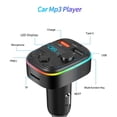 thumbnail image 3 of Reproductor de MP3 Bluetooth para coche, reproducción de tarjetas de llamada manos libres, transmisor FM para coche con cargador para coche, 3 of 6