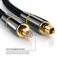 thumbnail image 2 of Digital Optical Audio Cable, Superior HI-FI Sound Fiber Optic Cord for Home Theater, Upgraded Spring SR Design, Durable Construction for Office Scenes (3M), 2 of 5