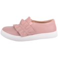 thumbnail image 4 of Childrens Kids Girls Slip On Twin Gusset Casual Lesiure Trainers Sneakers Pumps with Frill Design - Dusty Pink - US Infant 11, 4 of 7