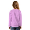 thumbnail image 2 of Xixirimido Highland Cow Daisy Purple Pattern Girls Casual Tunic Tops Tie-hem Long Sleeve Loose Soft Blouse T-Shirt Cute Graphic Girls Shirts, Size 5-6, 2 of 7