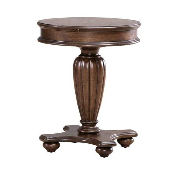 Liberty Furniture Allington Round End Table for Living Room - Satin Sienna