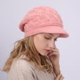thumbnail image 5 of Yoyauz Women's Winter Knit Hats, Winter Brim, Beanies, Women's Casual Beanies, with Sunhat, Warm Newsboy Skull Hat, 5 of 6