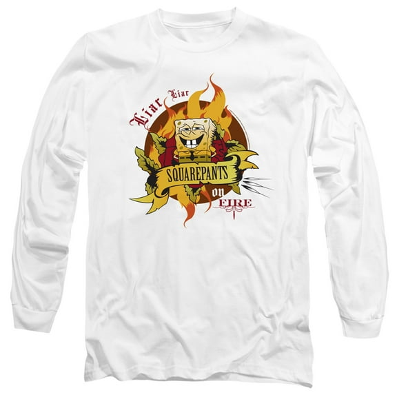 Spongebob Liar Liar Pants On Fire Unisex Adult Long-Sleeve T Shirt