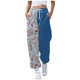 thumbnail image 2 of Gibobby pantalones de mujer Pantalones deportivos informales con cordón y estampado digital de amor rosa suelto para mujer (Azul, L), 2 of 4