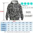 thumbnail image 5 of QTAGTESS Men's Zebra Print Hoodie Black and White Animal Pattern Y2K Pullover Sweatshirt, 5 of 8