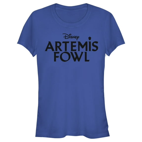 Junior's Disney Artemis Fowl Classic Logo Graphic Tee Royal Blue Medium