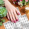 thumbnail image 4 of 4pcs Flower Nail Stamping Plate Leaf Plants Nail Stamper Floral Wreath Nails Arts Stencil DIY Rose Tulip Nails Print Stencils, 4 of 7