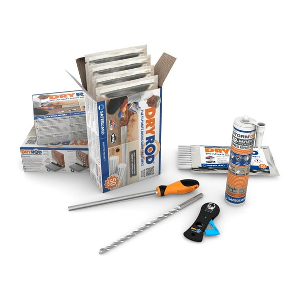 Dryrod Damp Proofing Rods DPC Kit: Treats 59ft (9" Wall) - 20  Years DIY Rising Damp Treatment Clear