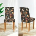 thumbnail image 3 of Yayeee 4 Pack Dining Chair Covers Stretch Parson Chairs Slipcovers Seat Protector, Colorful Flower, 3 of 6
