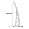 thumbnail image 2 of ETHZZLE Door Awnings Bracket Reinforced Universal Design White PVC 1Pcs for Home Use, 2 of 8