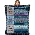 thumbnail image 1 of LHSHID to My Boyfriend Blanket I Love You Gifts for Him Best Birthday Christmas Valentines Day Anniversary Romantic Gifts Super Soft Bedding Sofa Throw Blanket Boyfriend Gift 40"x50", 1 of 7