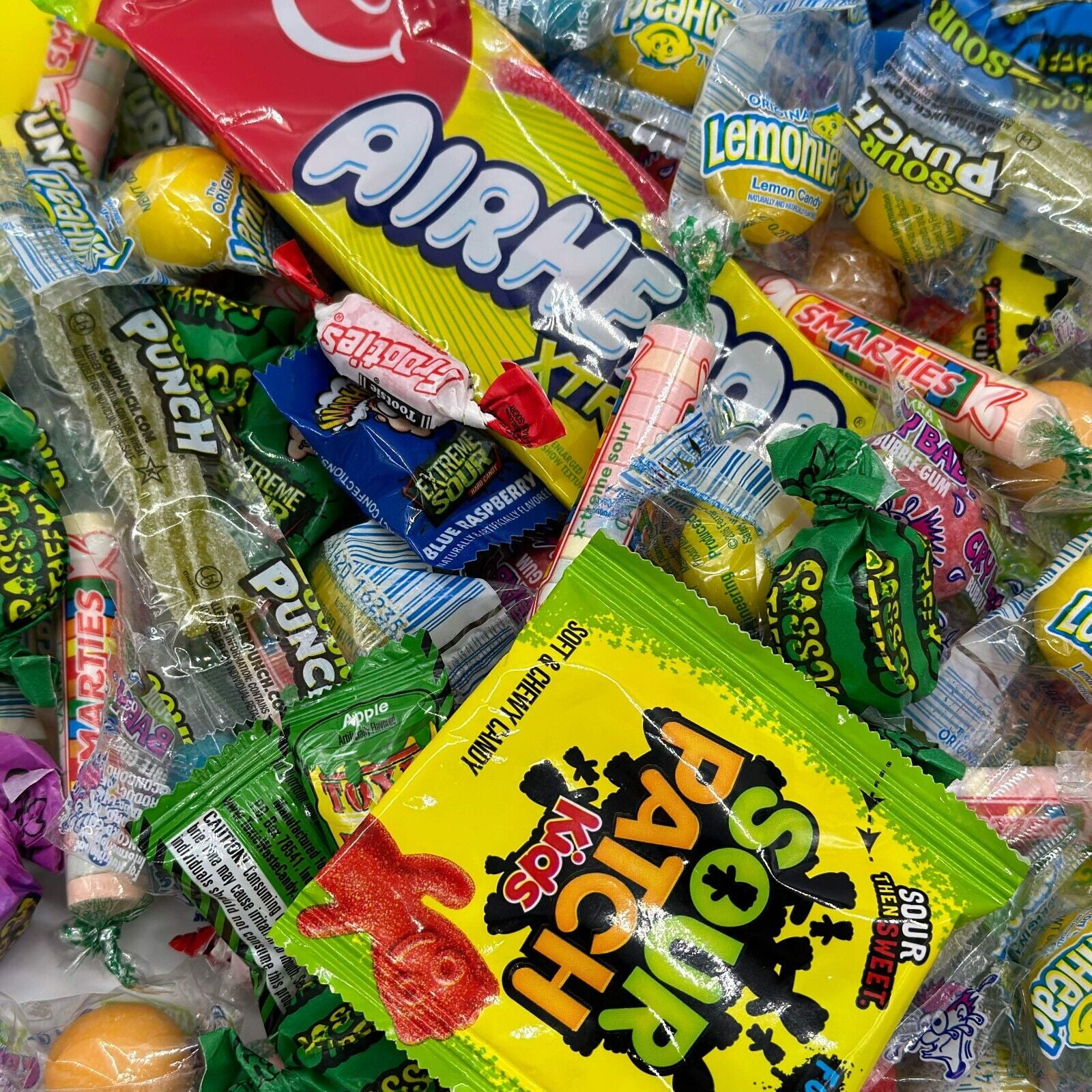 Fun Flavors Box Sour Bulk Candy 32 oz Variety Pack Party Mix Individual Wrapped Fun Size Candies