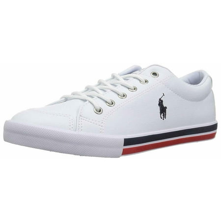 New Polo Ralph Lauren Kids Boys White Red Blue Edmund Sneakers Sz 5 M ...