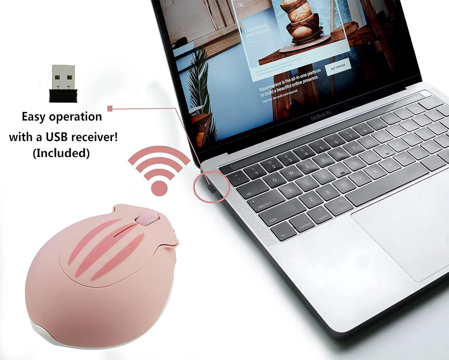 Cute hamster shape mini silent ergonomic design small portable mouse$ hamster shape cordless computer laptop gaming mouse, suitable for notebook
