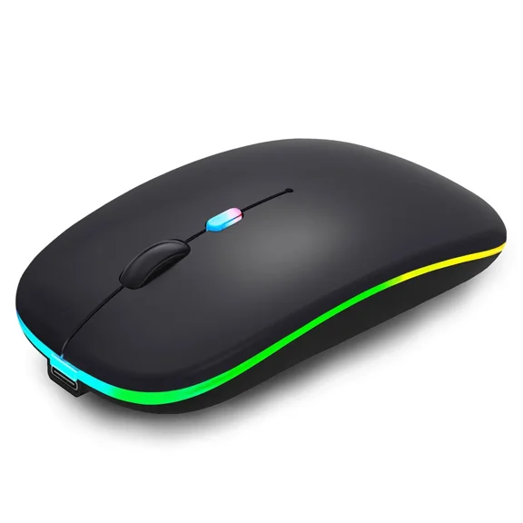 FYNA- Wireless Bluetooth Mouse Rechargeable Led Silent Slim Laptop Pc Mouse Dual Mode