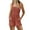 AB-Brown, variant on JURANMO Rompers for Women Summer Smocked Square Neck Sleeveless Shorts Jumpsuit Solid Casual Loose Beach Vacation Outfits with Pockets Pink L Spring Savings