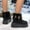 #207-Black, variant on Women's Winter Snow Boots with Rhinestone Decorations - Thick Platform Plus Size Fur Trimmed Warm Boots for Cold Weather, Comfortable Elevated Slip-Resistant Casual Shoes with Fluffy Lining