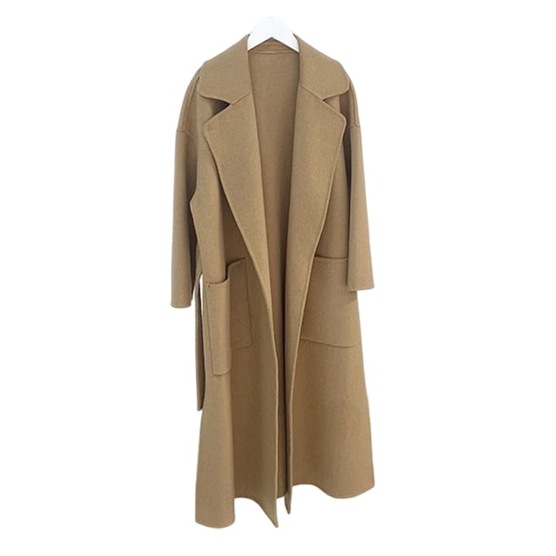 sweethay Otoño Invierno frente abierto abrigo boda fiesta ceremonia niñas cálido cárdigan manga larga solapa ropa con bolsillos laterales ropa Abrigos y chamarras Marrón METRO sweethay AP013494-04