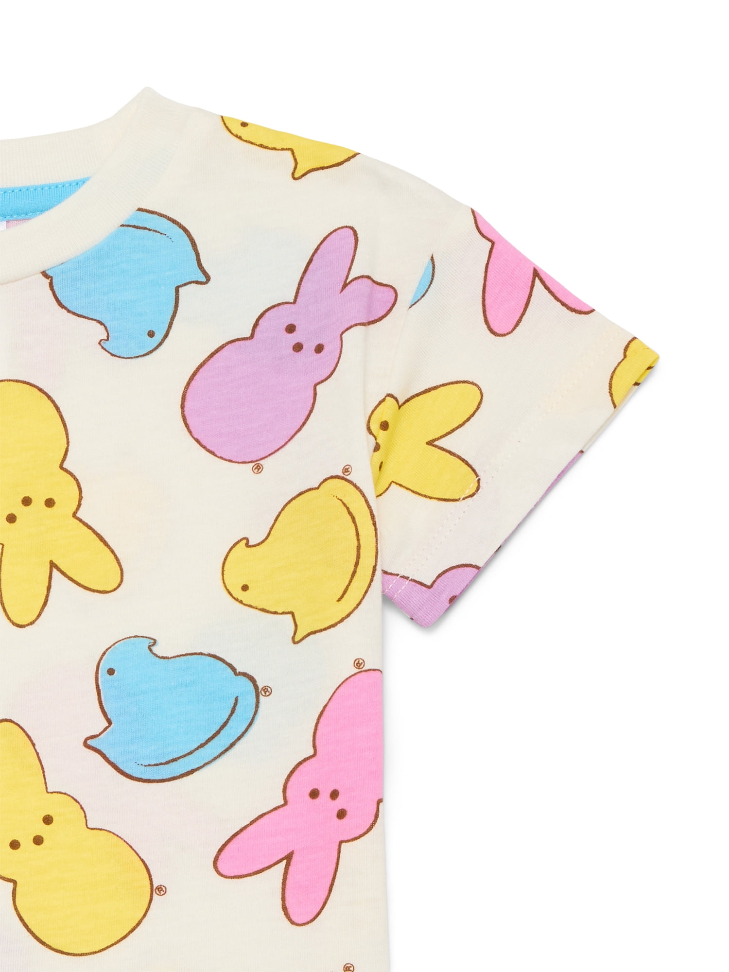 Easter Peeps Unisex Toddler Graphic Tee with Short Sleeves, Sizes 12M-5T