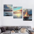 thumbnail image 4 of Sailing Adventure Triptych Art Print Sailing Adventure Triptych Art Print - 12x16" Each Panel, Calm Sea Canvas, Unframed Nautical Wall Art, 4 of 6