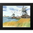 thumbnail image 2 of Shefranov, Olga 18x15 Black Modern Framed Museum Art Print Titled - Windmills, 2 of 5