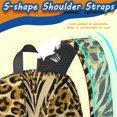 thumbnail image 5 of Black and Brown Leopard Print 17" School Backpacks for Teens,Waterproof Oxford Fabric,S-Shape Padded Straps for School,Travel,Hiking,Camping, 5 of 6