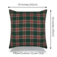 Set of 2 Christmas Plaid Throw Pillow Covers, 18 x 18 inches
