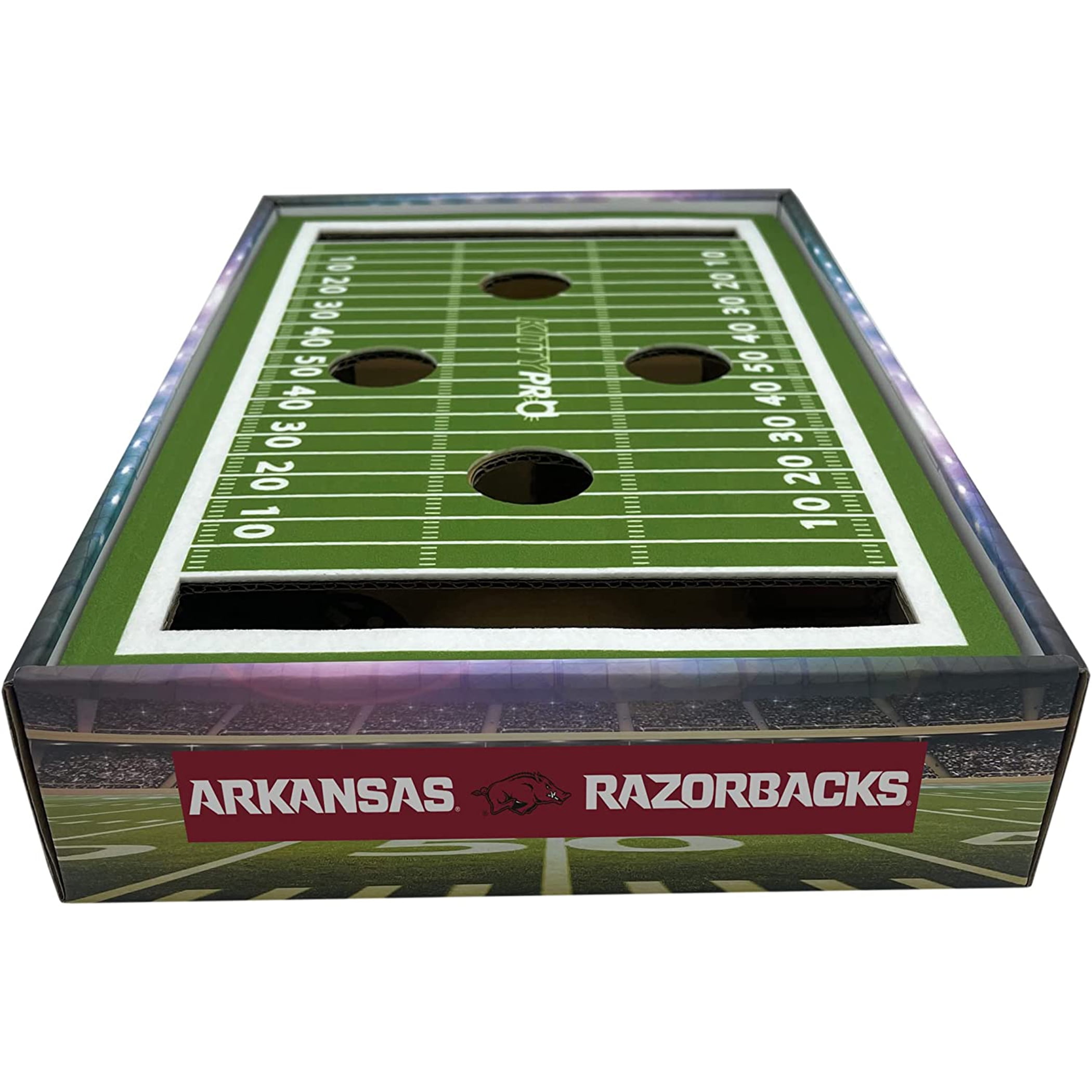 Pets First NCAA Cat Scratcher Box Football Field Designed Cat Scratcher & Lounge