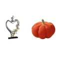 thumbnail image 1 of Estatua de almohada de calabaza con pareja besándose, adorno coleccionable para dormitorio, boda, estantería, armario, hogar, Halloween, cojín decorat, 1 of 8