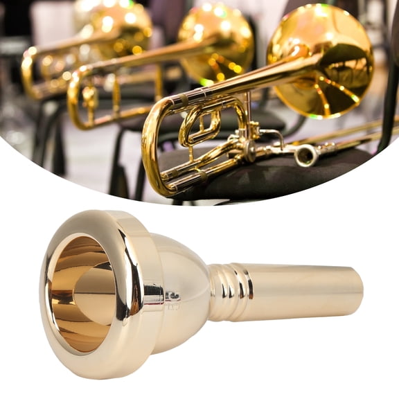 Tenor Trombone Mouthpiece, Silver,Plated Brass For Rich, Stable Tone, 12.7mm