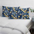 thumbnail image 4 of Lemon Bird Throw Pillow Cover, Pillowcase Protectors with Zipper, Breathable Decorative Lumbar Pillow Case Cover, Blue Yellow Pastoral Flowers Plant Summer Pillow Shams for Couch Sofa 12x20Inch, 4 of 8