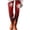 19# Deep Red, variant on Women's Christmas Halloween Crossover Leggings High Waisted Soft Stretch Feel Festive Print Detail Pull-on Comfort Casual Movement Machine Washable