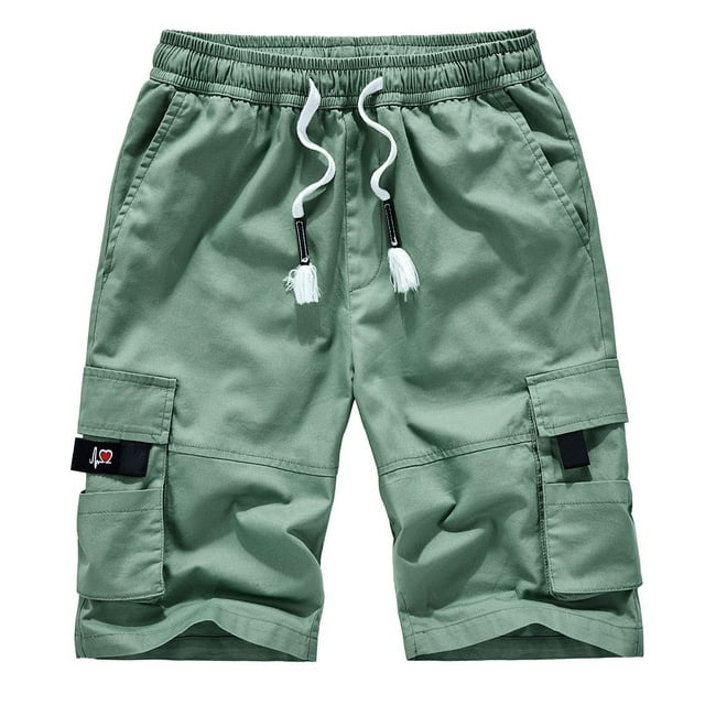 Men's Plus Size Cargo Shorts Multi-Pockets Relaxed Summer Beach Shorts Pants