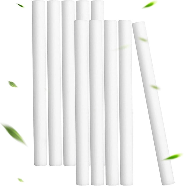 Estbridg 8 Pcs Cotton Filter Refill Sticks Diffuser Replacement Wick Humidifier Filter Absorbent Sticks Aromatherapy Wicks for Home Office Dorm Bedroom 5.35 X 0.3 Inch