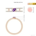 thumbnail image 4 of ANGARA Natural 0.13 Ct. Amethyst with Diamond Classic Stackable Ring in 14K Rose Gold for Women (Ring Size: 11.5), 4 of 9