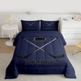thumbnail image 2 of Feelyou Eat Hockey Sleep Twin Comforter Sets, Ball Sports Game Bedding Set, 2 Pieces, 2 of 8
