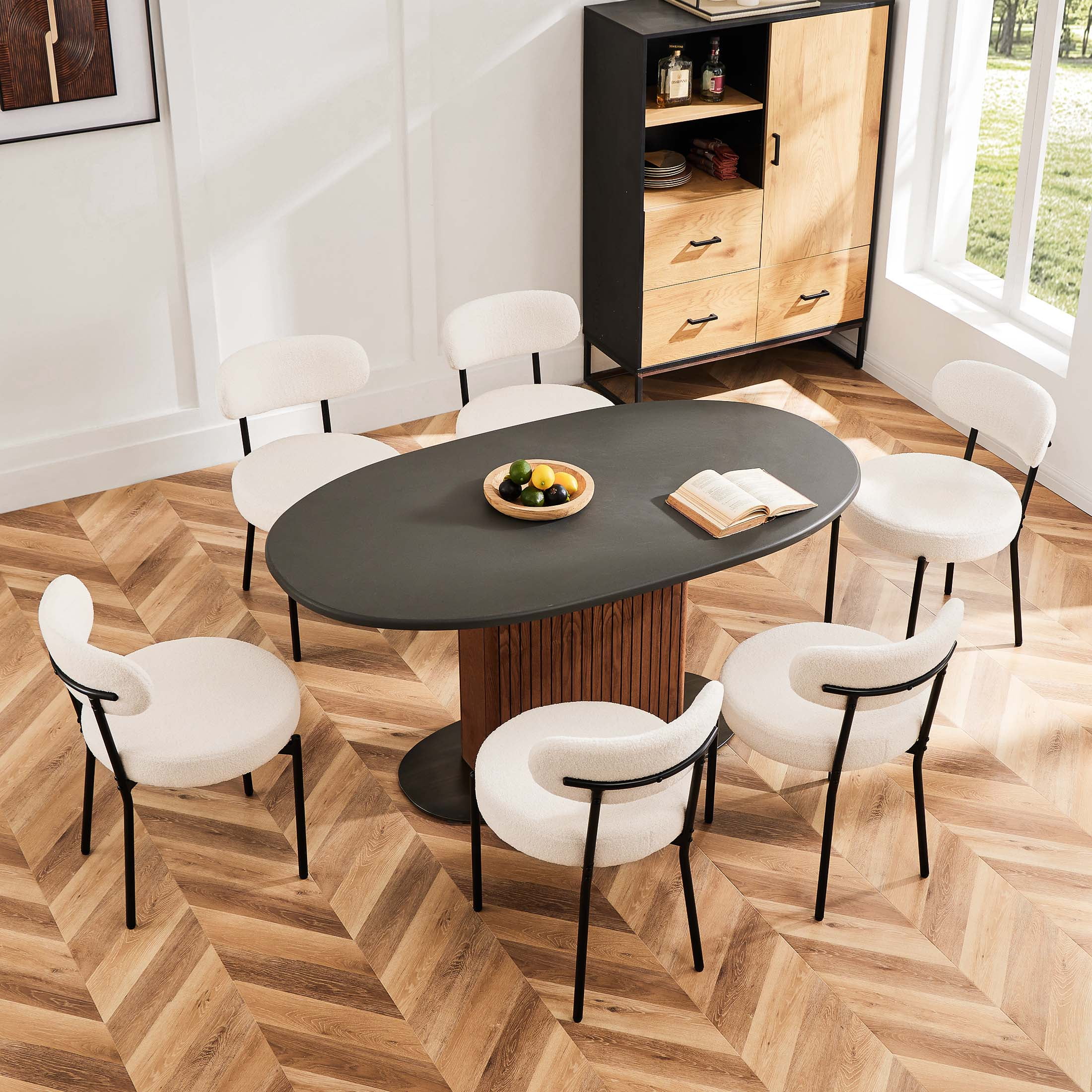 Walmart Black Friday Deals 2025 edx Upholstered Dining Chairs, Mid