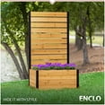 thumbnail image 2 of Enclo Privacy Screens 6ft H Outdoor Freestanding Wood Privacy Fence Screen Panel w/ Planter Box for Deck, Yard, Pool, & Patio, Raised Cedar Garden Bed for Plants & Flowers, Concord EC18037 (1 Screen), 2 of 10