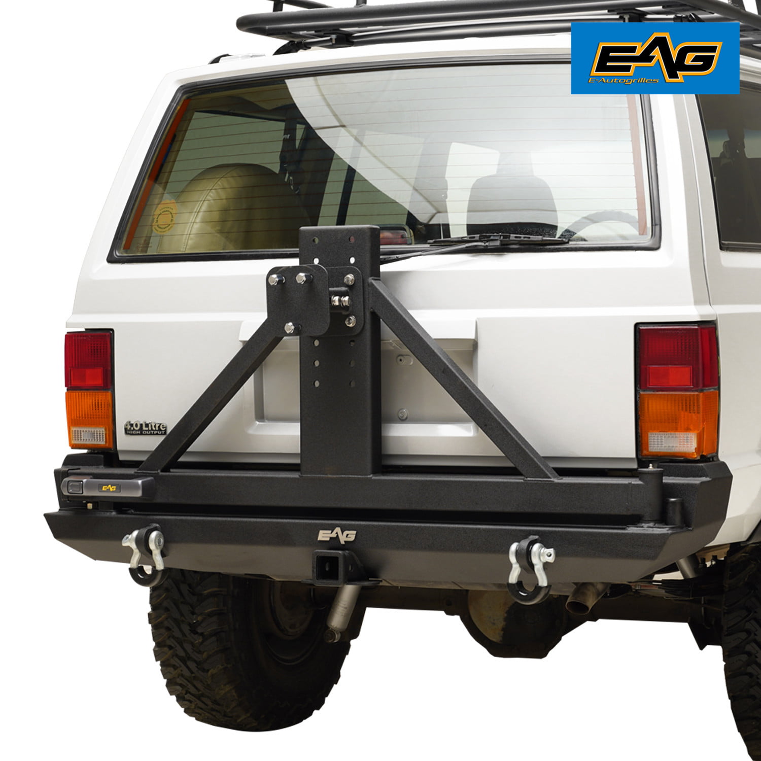 EAG Steel Rear Bumper with Tire Carrier Fit for 19842001