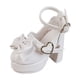 thumbnail image 5 of Zapatos para figura femenina 1/4, mini, hebilla de corazón, accesorios para muñecas de moda, tacón alto. blanco, 5 of 9