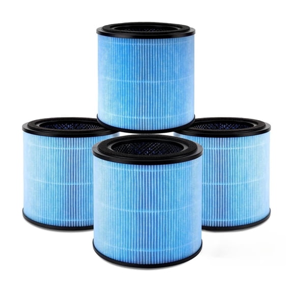 4-Pack AP0601 True HEPA Replacement Filter, Compatible with Airtok Air Purifier, 4 Stage Purification System