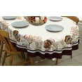 thumbnail image 5 of Thanksgiving Turkey Tablecloth Vintage Fall Pumpkin Table Cloth for Kitchen Decoration - 60" X 84" Oval, 5 of 7