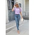 thumbnail image 5 of Zeagoo Short Sleeve Button Down Blouses for Women Tailored Business Work Shirts Summer Tops, 5 of 6
